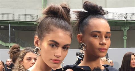 chanel 2018 hairstyle|Chanel Fall 2018 Hair Look Features Messy Updo.